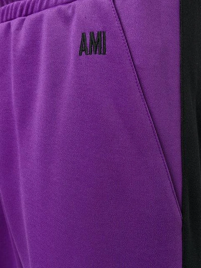 Shop Ami Alexandre Mattiussi Trackpants In Purple