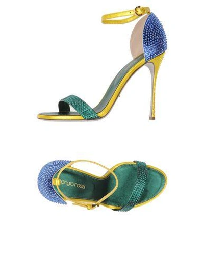 Shop Sergio Rossi Sandals In Green