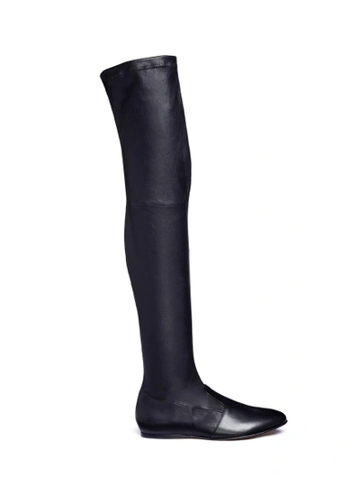 Shop Robert Clergerie 'guepe' Thigh High Leather Sock Boots