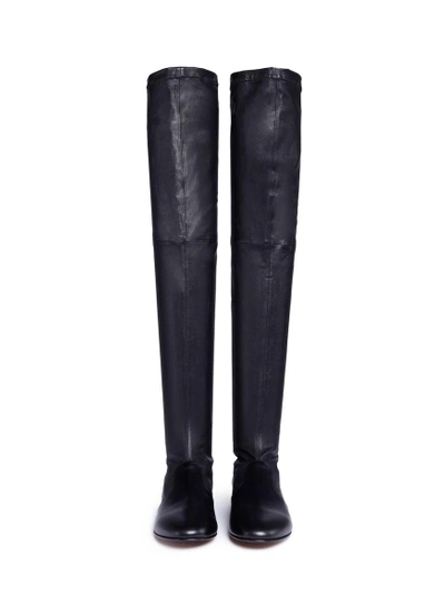 Shop Robert Clergerie 'guepe' Thigh High Leather Sock Boots