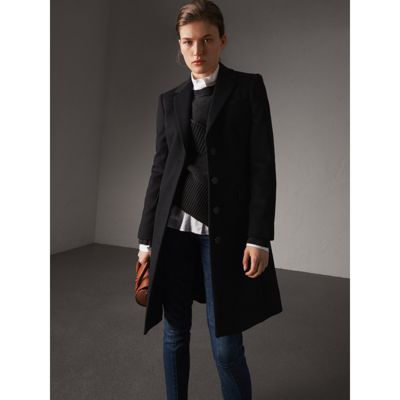 wool cashmere tailored coat burberry