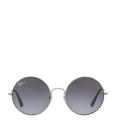 Shop Ray Ban Round Sunglasses In Grey
