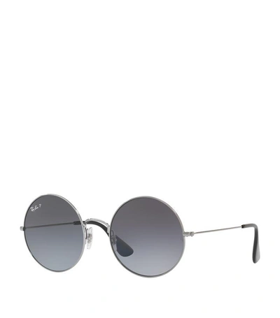 Shop Ray Ban Round Sunglasses In Grey