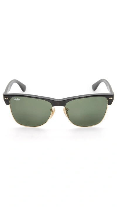 Shop Ray Ban Clubmaster Oversized Sunglasses In Blackblue