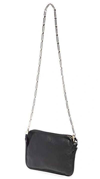 Shop Edie Parker Amy Love Leather Cross Body Bag In Black