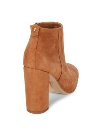 Shop Sam Edelman Cambell Leather Booties In Saddle