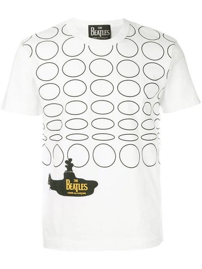 Shop Comme Des Garçons Play Beatles T-shirt In White