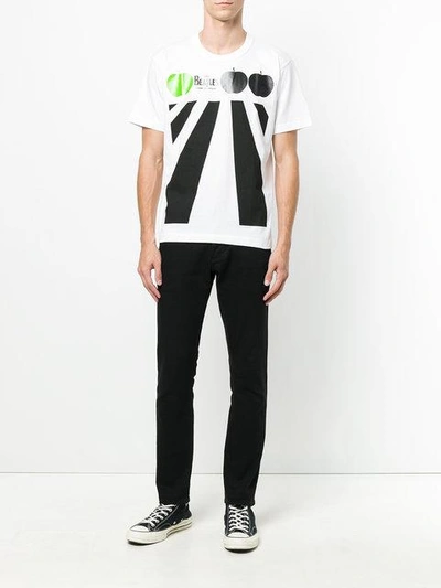 Comme Des Garçons Play Graphic Print T-shirt In White