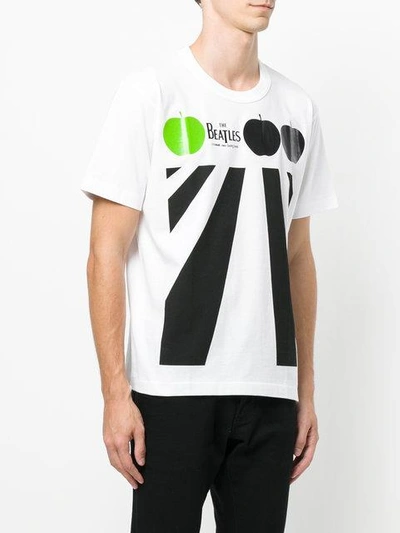 Comme Des Garçons Play Graphic Print T-shirt In White
