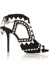 SOPHIA WEBSTER Riko cutout patent-leather and suede sandals