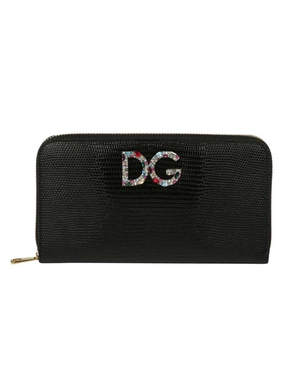 Shop Dolce & Gabbana Zip Around Wallet In Nero