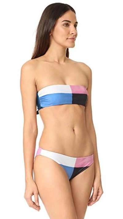 Shop Mara Hoffman Abigail Bandeau In Blue Multi