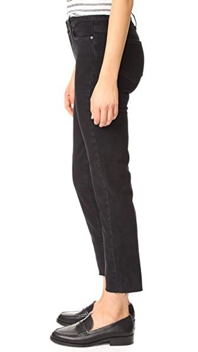 Shop Paige Jacqueline Straight Leg Jeans With Raw Hem In Riot