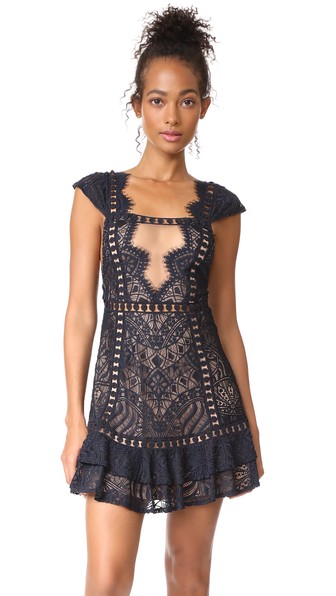 for love and lemons emerie dress black