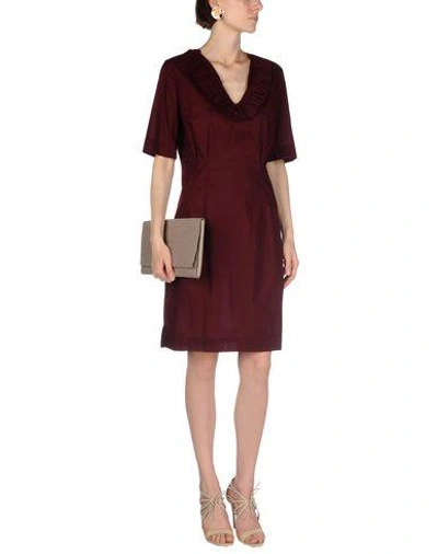 Shop Marni Knee-length Dresses In Deep Purple