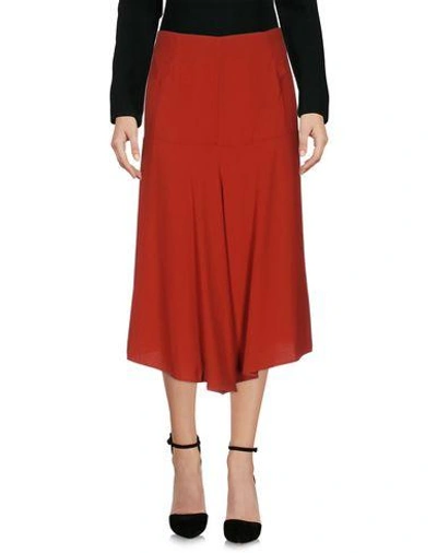 Shop Marni 3/4 Length Skirt In Rust
