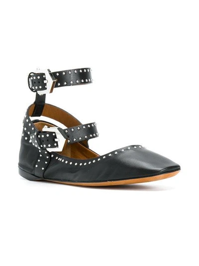 Shop Givenchy Elegant Stud Ballerinas In Black