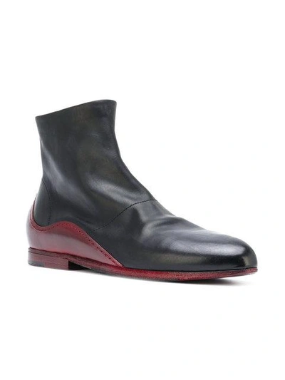 Shop Marsèll Panelled Ankle Boots - Black