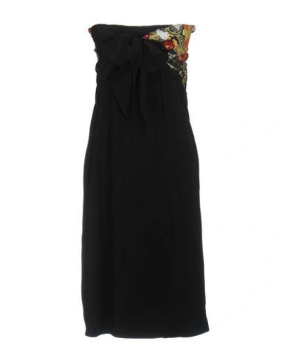 Shop Fendi Knee-length Dresses In Black