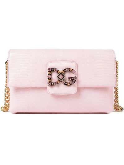 Shop Dolce & Gabbana Dg Millennials Shoulder Bag In Pink & Purple