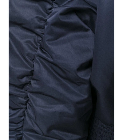 Shop Ellery Blue Cropped Bomber Jacket