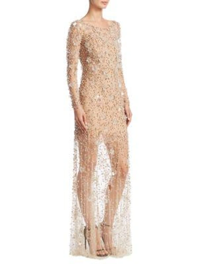 Jenny Packham Beaded Illusion Gown