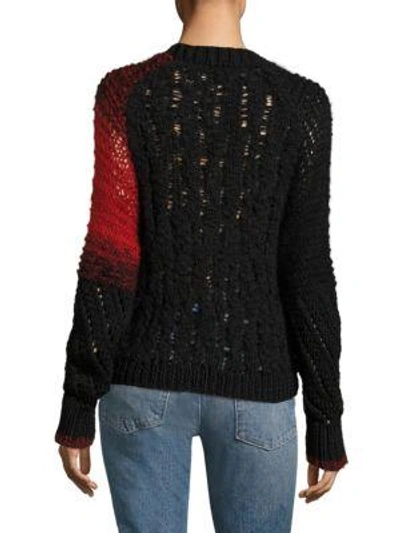 Shop Helmut Lang Punk Wool Sweater In Black