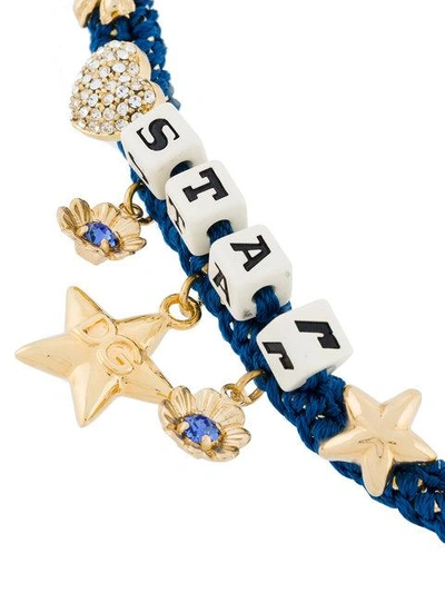 Shop Dolce & Gabbana Woven Amore Bracelet