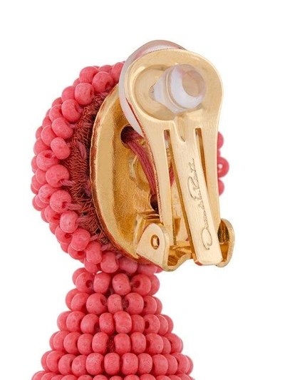Shop Oscar De La Renta Beaded Tassel Earrings