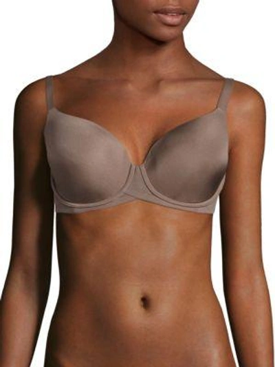 Shop Wacoal Ultimate Side Smoother Contour Bra In Deep Taupe