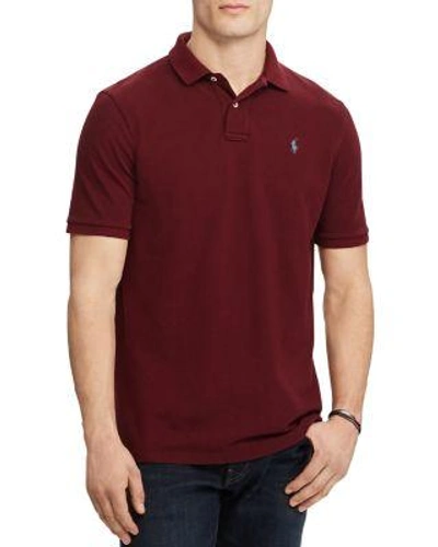 Shop Polo Ralph Lauren Weathered Mesh Classic Fit Polo Shirt In Fall Burgundy
