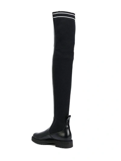 Shop Fendi Cuissard Boots In Black