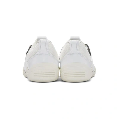 Shop Lanvin White Diving Elastic Sneakers