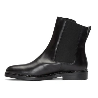 Shop Toga Virilis Black Buckled Chelsea Boots In Aj854 - Black Leathe
