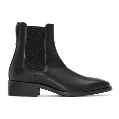 Shop Stella Mccartney Black Polished Chelsea Boots In 1000 Black
