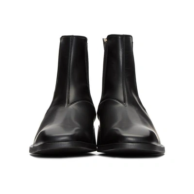 Shop Stella Mccartney Black Polished Chelsea Boots In 1000 Black