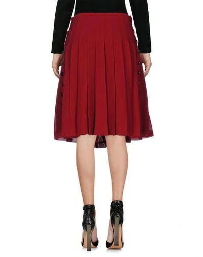 Shop Emporio Armani Knee Length Skirt In Maroon