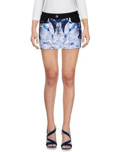Shop Philipp Plein Denim Skirt In Azure