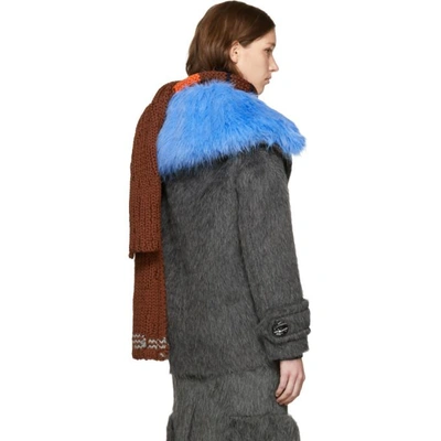 Shop Prada Grey Alpaca Coat