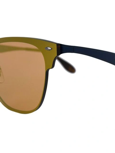 Shop Ray Ban Contrast Colour Tinted Sunglasses In Metallic