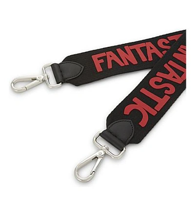 Shop Fendi Fantastic  Bag Strap In Blk Red Yllow