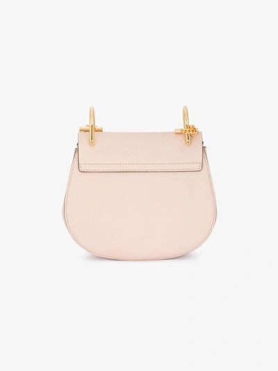 Shop Chloé Cement Pink And Peach Drew Suede Shoulder Bag