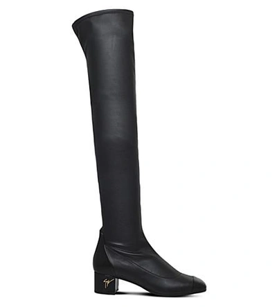 Giuseppe Zanotti Stretch-leather Over-the-knee Boots In Black