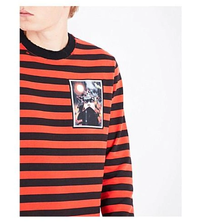 Shop Givenchy Striped Cotton-jersey Sweatshirt In Black