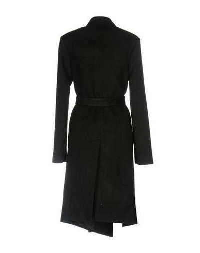 Shop Ann Demeulemeester Belted Coats In Black