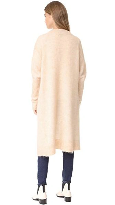 Shop Acne Studios Raya Mohair Cardigan In Light Camel