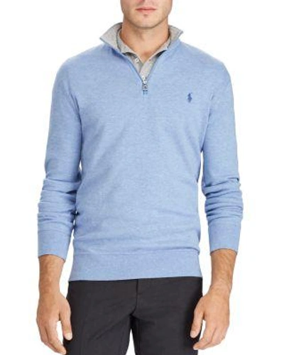 Polo Ralph Lauren Men's Jersey Half-zip Pullover In Campus Blue Heather |  ModeSens