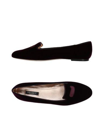 Dolce & Gabbana Loafers In Dark Purple