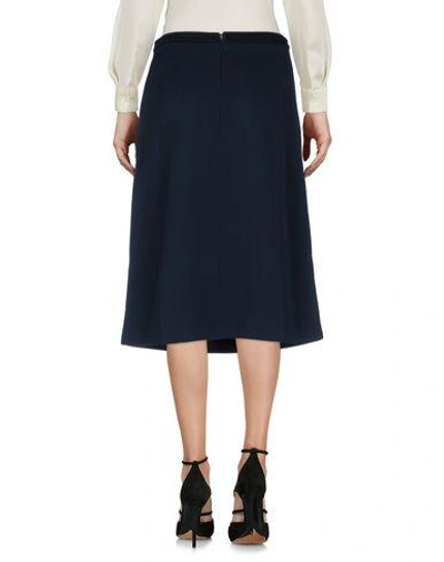 Shop Lanvin 3/4 Length Skirt In Dark Blue