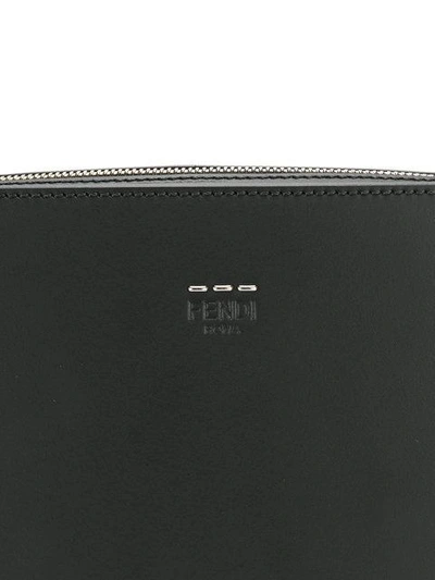 Shop Fendi Mini Messenger Bag In Black